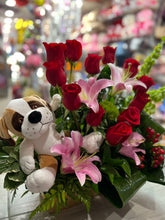 Load image into Gallery viewer, Puppy with roses
