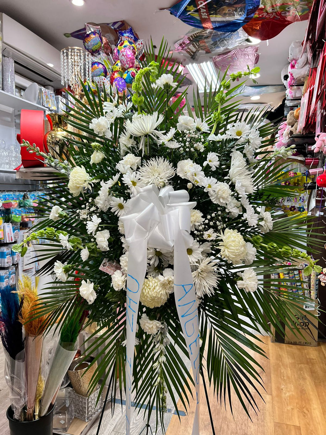 White funeral arrangement