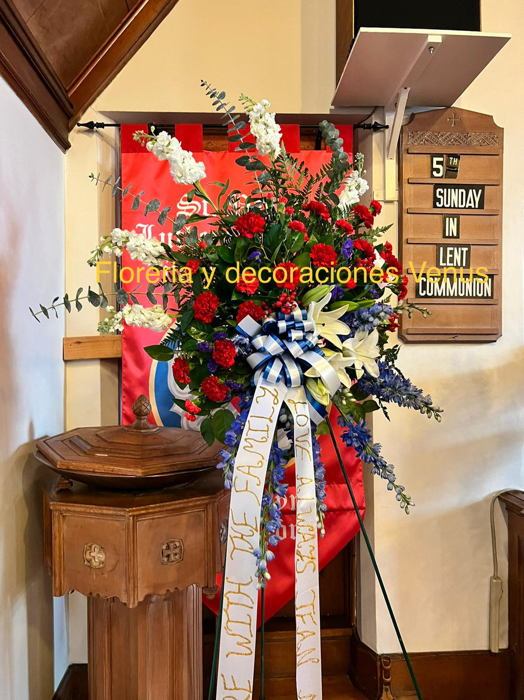 Red & White arrangement