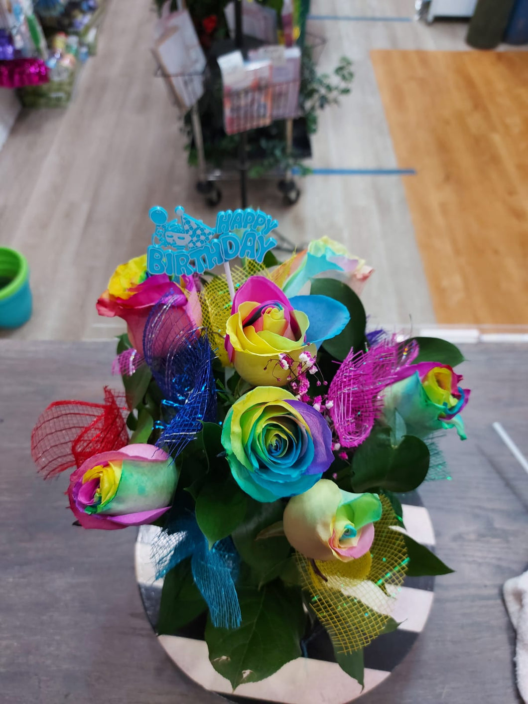 Rainbow roses