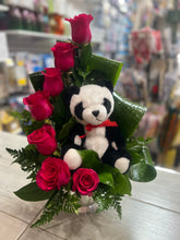 Load image into Gallery viewer, Roses with panda
