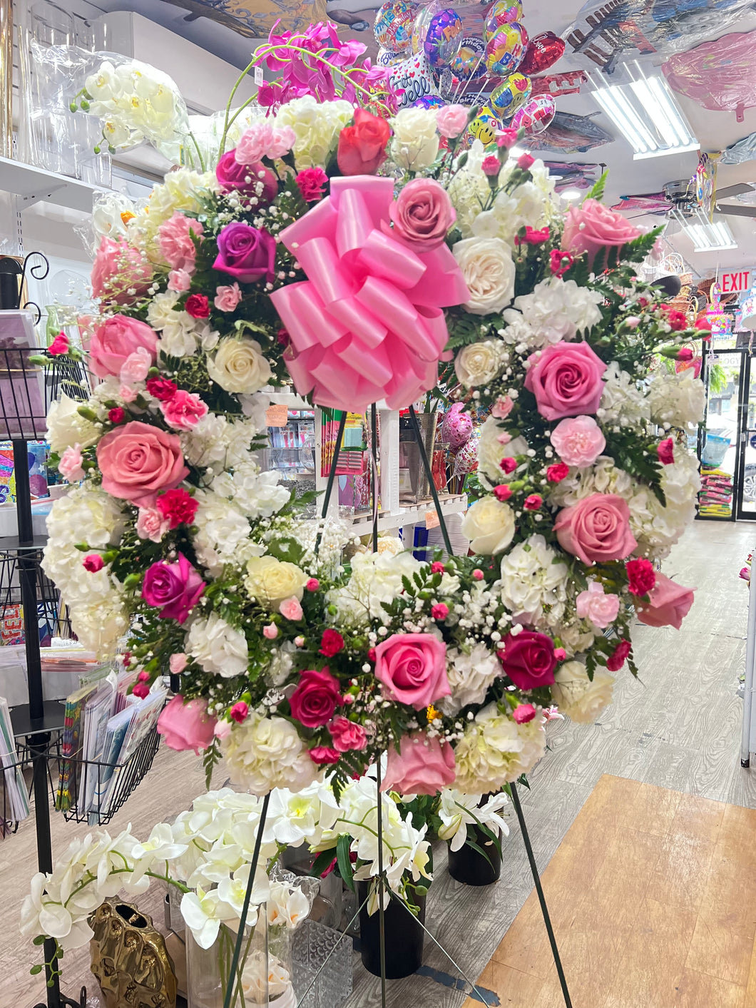 Pink arrangement funeral
